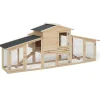 Inkazen Pflanzen & Zubehör<Hühnerstall in Natur - (B)201 x (H)86 x (T)82 cm