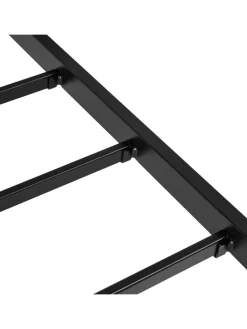 Beliani Betten & Matratzen<Himmelbett MIRABEAU in Schwarz/Beige - (W) 166 x (H) 170 x (L) 207 cm