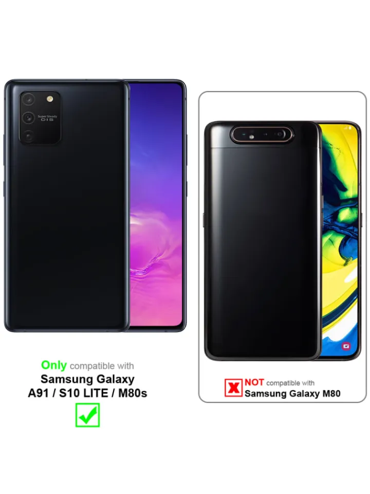cadorabo Smartphones & Zubehör<Hülle für Samsung Galaxy A91 / S10 LITE / M80s in FLORAL BLAU