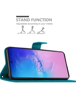 cadorabo Smartphones & Zubehör<Hülle für Samsung Galaxy A91 / S10 LITE / M80s in FLORAL BLAU