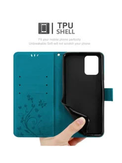 cadorabo Smartphones & Zubehör<Hülle für Samsung Galaxy A91 / S10 LITE / M80s in FLORAL BLAU