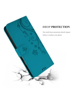 cadorabo Smartphones & Zubehör<Hülle für Samsung Galaxy A91 / S10 LITE / M80s in FLORAL BLAU
