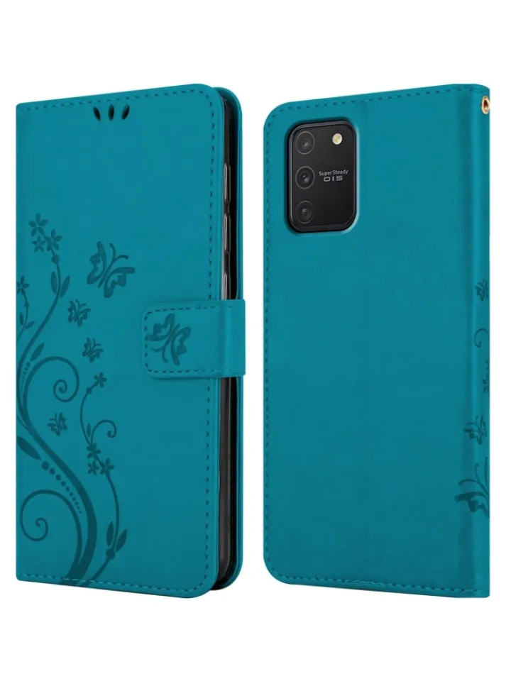 cadorabo Smartphones & Zubehör<Hülle für Samsung Galaxy A91 / S10 LITE / M80s in FLORAL BLAU
