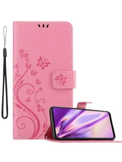 cadorabo Smartphones & Zubehör<Hülle für Samsung Galaxy A21s Blumen Design in FLORAL ROSA