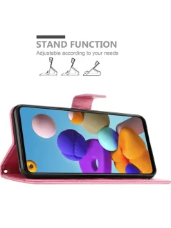 cadorabo Smartphones & Zubehör<Hülle für Samsung Galaxy A21s Blumen Design in FLORAL ROSA