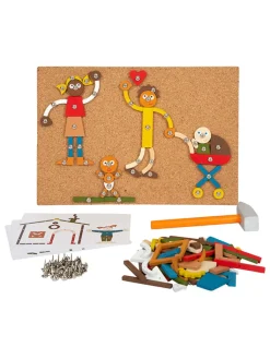 small foot Kreativbedarf & Do-It-Yourself<Hämmerchenspiel "Zuhause & Familie" - ab 3 Jahren