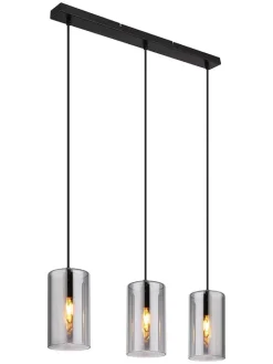 Globo lighting Decken- & Hängeleuchten<Hängeleuchte "Annika" in Schwarz/ Grau - (B)63 cm