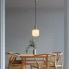 Opviq Decken- & Hängeleuchten<Hängeleuchte "Asker" in Weiß/ Gold - (H)118 x Ø 20 cm