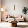 Opviq Decken- & Hängeleuchten<Hängeleuchte "Babıl" in Beige/ Braun - (H)151 x Ø 6,5 cm