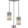 Globo lighting Decken- & Hängeleuchten<Hängeleuchte ''Cayden'' in Silber - (H)120 x Ø 38,5 cm