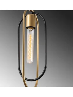 Opviq Decken- & Hängeleuchten<Hängeleuchte "Cerco" in Schwarz/ Gold - Ø 38 cm