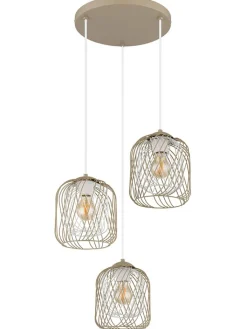 Globo lighting Decken- & Hängeleuchten<Hängeleuchte ''Dichti'' in Gold - (H)120 x Ø 39,4 cm