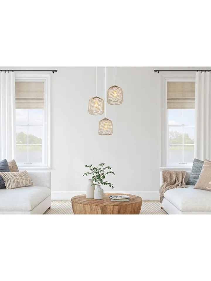 Globo lighting Decken- & Hängeleuchten<Hängeleuchte ''Dichti'' in Gold - (H)120 x Ø 39,4 cm