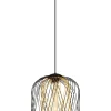 Globo lighting Decken- & Hängeleuchten<Hängeleuchte "Dichti" in Schwarz/ Gold - (H)150 x Ø 35 cm
