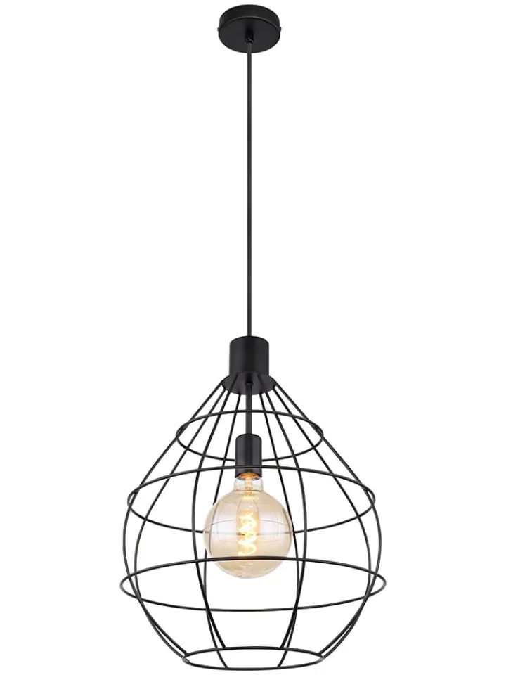 Globo lighting Decken- & Hängeleuchten<Hängeleuchte "Edwin" in Schwarz - (H)120 x Ø 37 cm
