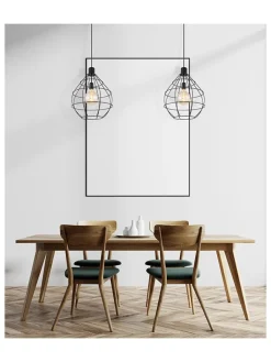 Globo lighting Decken- & Hängeleuchten<Hängeleuchte "Edwin" in Schwarz - (H)120 x Ø 37 cm