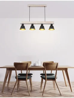 Globo lighting Decken- & Hängeleuchten<Hängeleuchte "Günter" in Hellbraun/ Schwarz - (B)14 x (H)85 cm
