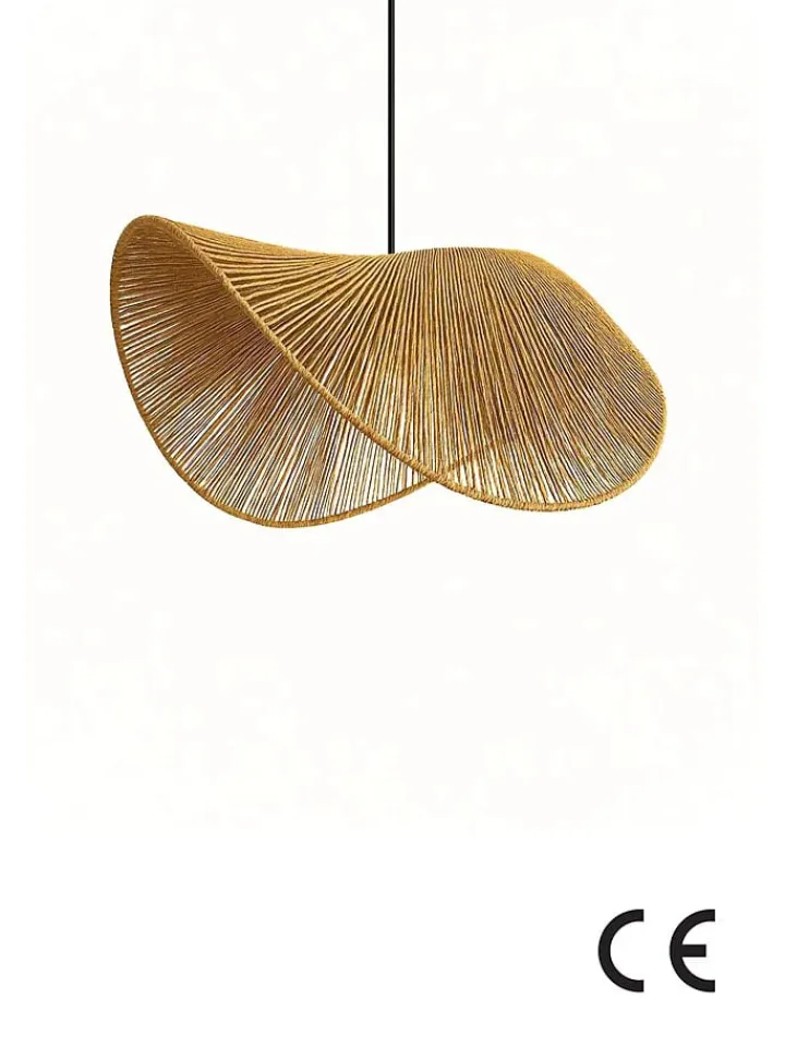 ABERTO DESIGN Decken- & Hängeleuchten<Hängeleuchte in Beige - (H)53 x Ø 50 cm