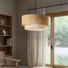 ABERTO DESIGN Decken- & Hängeleuchten<Hängeleuchte in Beige - (H)80 x Ø 30 cm