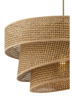 ABERTO DESIGN Decken- & Hängeleuchten<Hängeleuchte in Beige/ Gold - Ø 40 cm