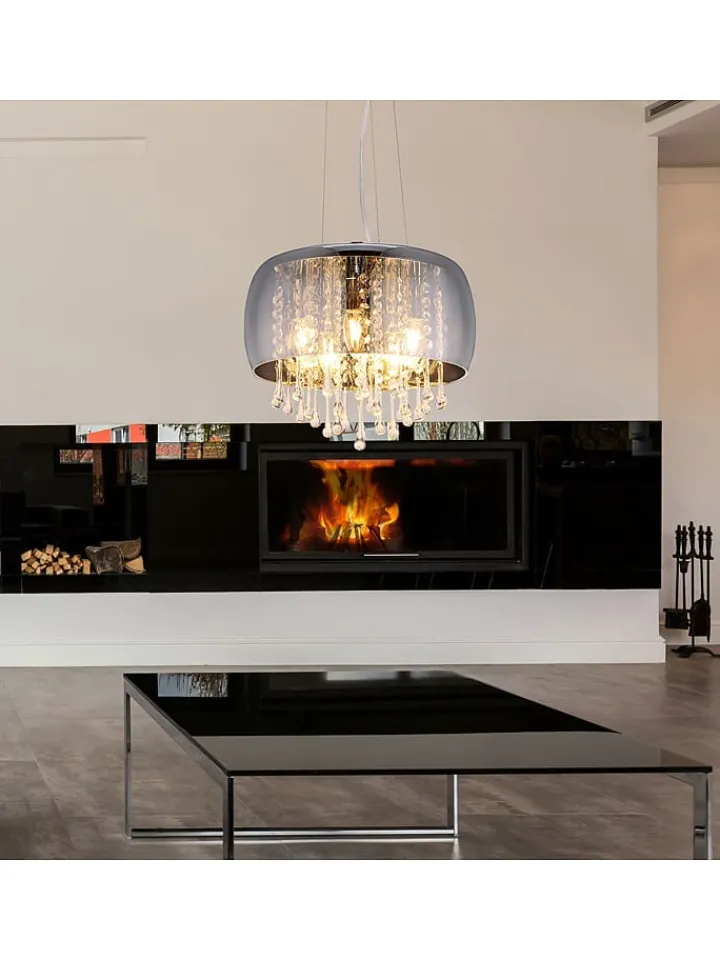 Globo lighting Decken- & Hängeleuchten<Hängeleuchte in Grau - (H)120 x Ø 35 cm