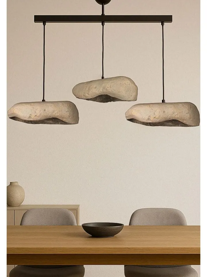 Opviq Decken- & Hängeleuchten<Hängeleuchte in Hellgrau/ Schwarz - (B)58 x (H)62 cm