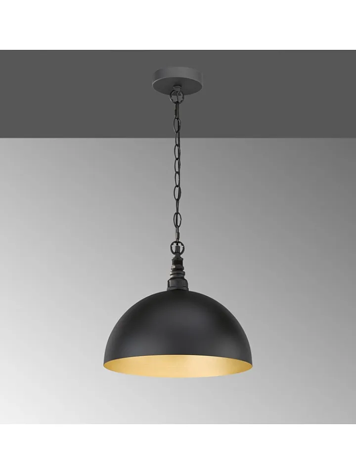 FISCHER & HONSEL Decken- & Hängeleuchten<Hängeleuchte in Schwarz - Ø 35 cm