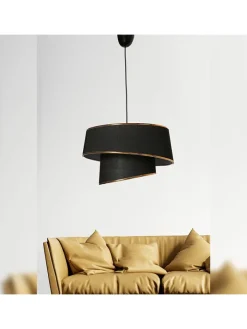 WellHome Decken- & Hängeleuchten<Hängeleuchte in Schwarz - (B)32 x (H)70 cm