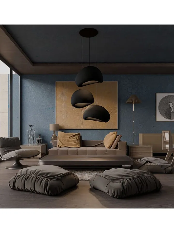 Opviq Decken- & Hängeleuchten<Hängeleuchte in Schwarz - (B)80 x (H)120 cm