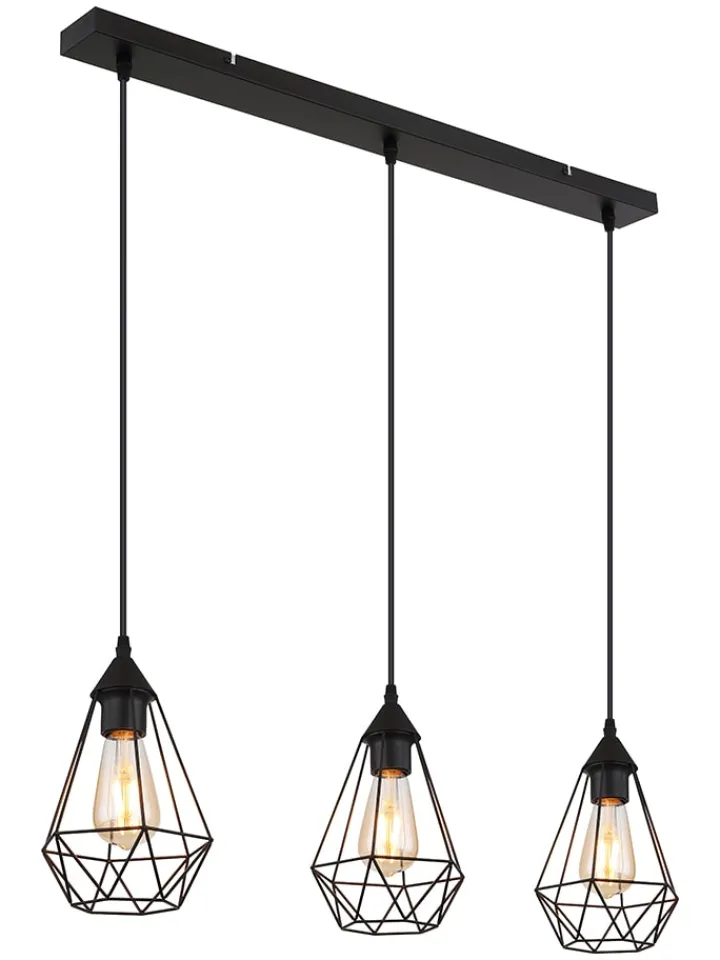 Globo lighting Decken- & Hängeleuchten<Hängeleuchte in Schwarz - (L)79 x (B)17 x (H)120 cm