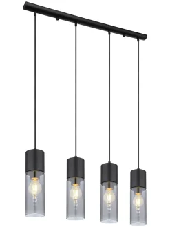 Globo lighting Decken- & Hängeleuchten<Hängeleuchte in Schwarz - (L)80 x (B)9 x (H)156 cm