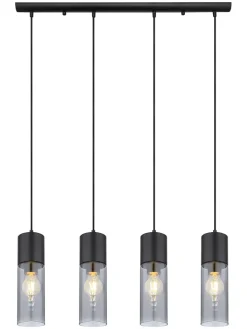 Globo lighting Decken- & Hängeleuchten<Hängeleuchte in Schwarz - (L)80 x (B)9 x (H)156 cm