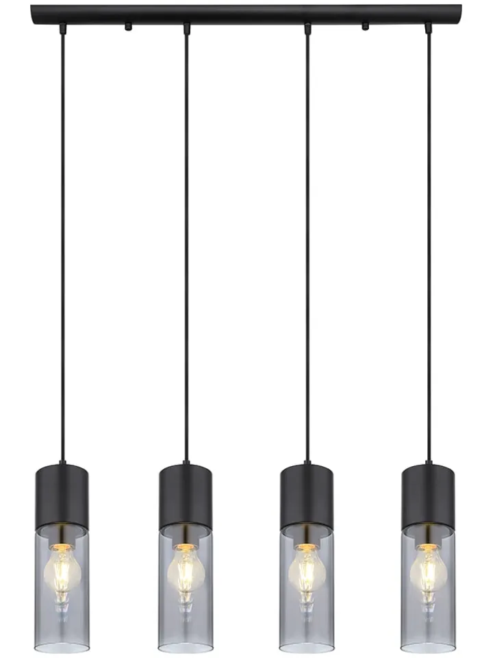 Globo lighting Decken- & Hängeleuchten<Hängeleuchte in Schwarz - (L)80 x (B)9 x (H)156 cm