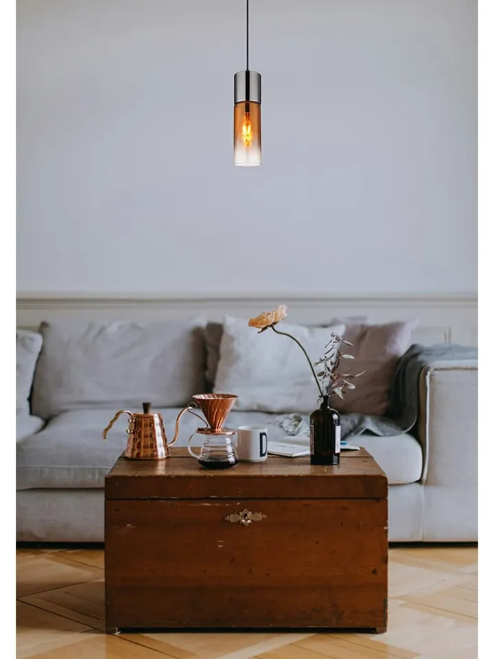 Globo lighting Decken- & Hängeleuchten<Hängeleuchte in Schwarz/ Braun - (L)150 cm