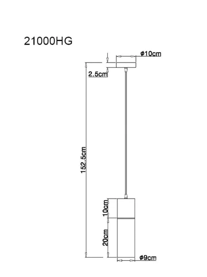 Globo lighting Decken- & Hängeleuchten<Hängeleuchte in Schwarz/ Braun - (L)150 cm