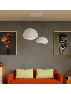 ABERTO DESIGN Decken- & Hängeleuchten<Hängeleuchte in Weiß - (B)75 x (H)120 cm