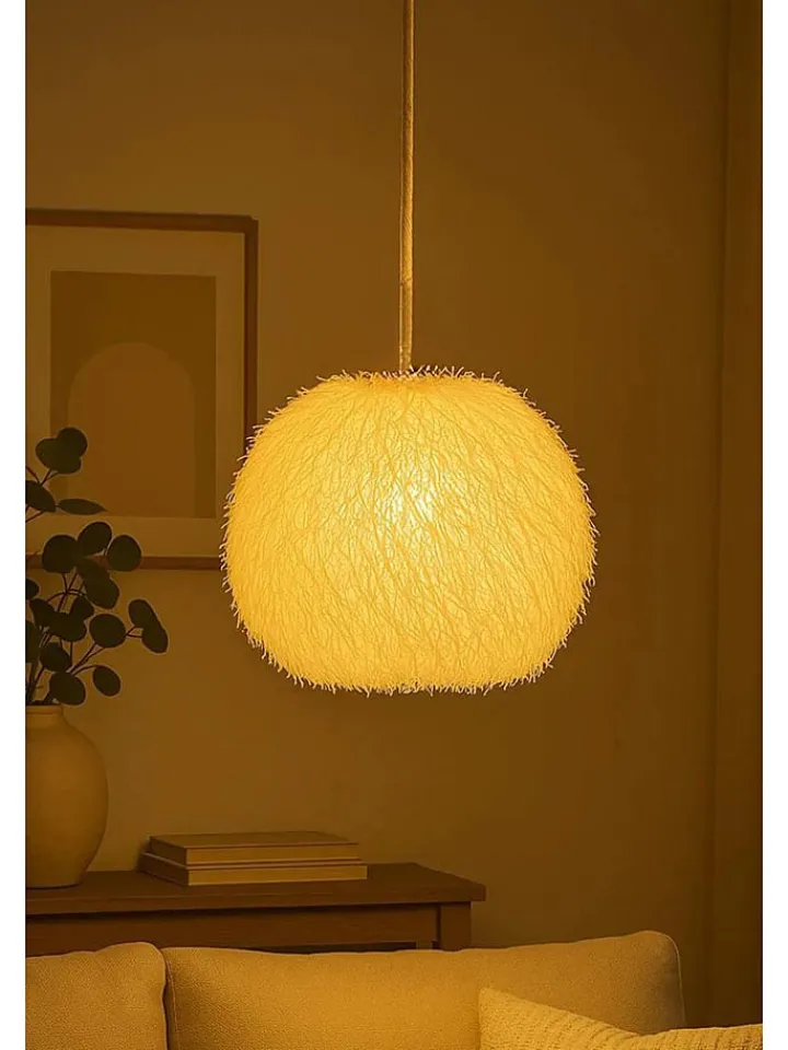 ABERTO DESIGN Decken- & Hängeleuchten<Hängeleuchte in Weiß - (H)75 x Ø 35 cm