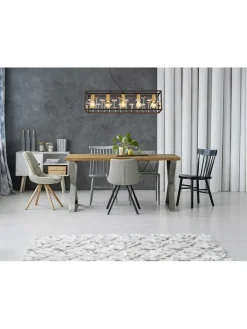 Globo lighting Decken- & Hängeleuchten<Hängeleuchte ''Lisbon'' in Schwarz - (B)77 x (H)120 x (T)18 cm