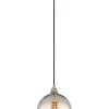 Globo lighting Decken- & Hängeleuchten<Hängeleuchte "Lourdes" in Schwarz/ Silber - (H)131 x Ø 25 cm