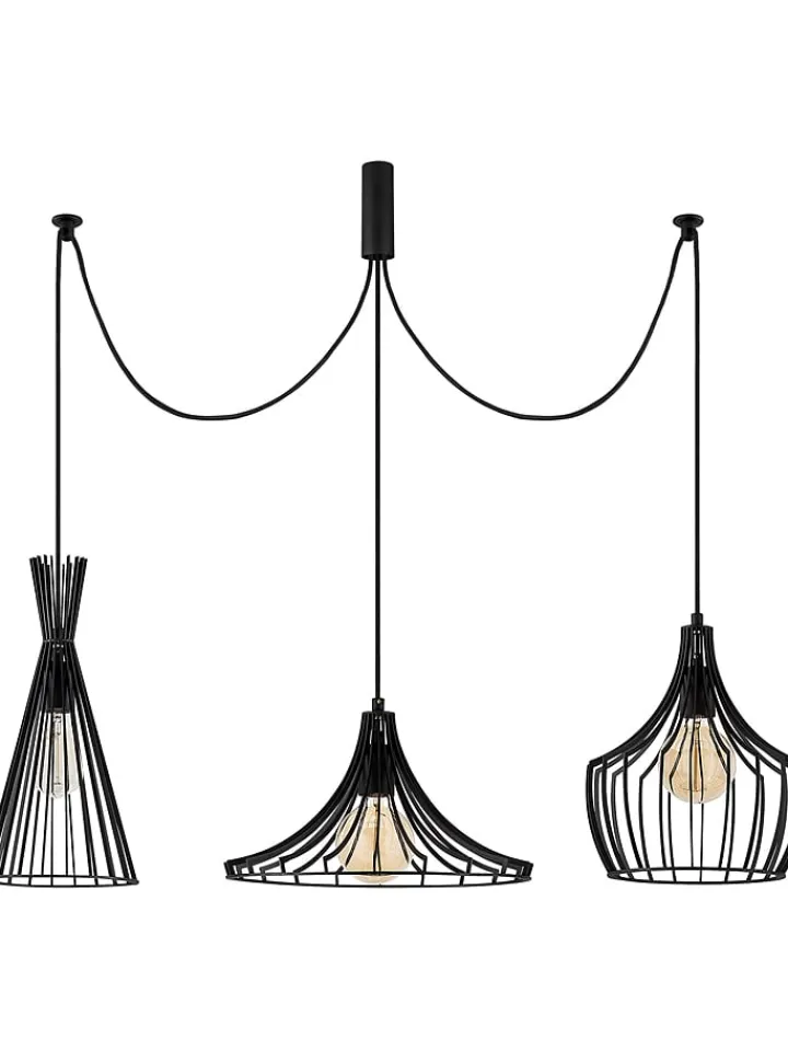 ABERTO DESIGN Decken- & Hängeleuchten<Hängeleuchte "Mezopotamya" in Schwarz - Ø 114 cm