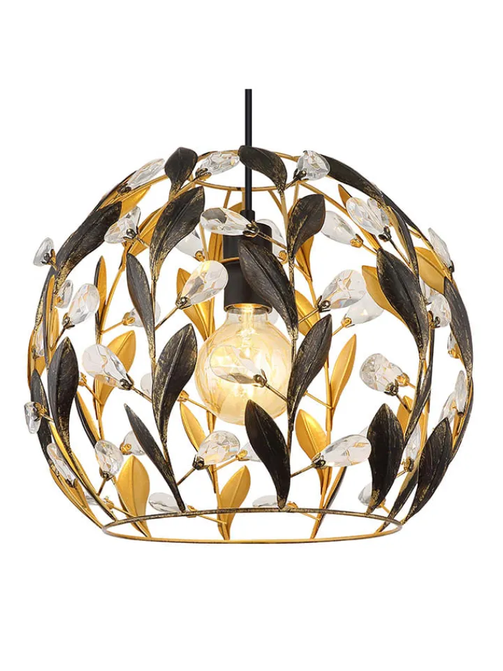 Globo lighting Decken- & Hängeleuchten<Hängeleuchte "Mika" in Gold/ Schwarz - (H)150 x Ø 40 cm