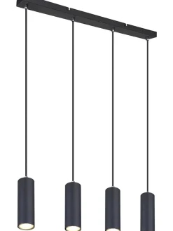 Globo lighting Decken- & Hängeleuchten<Hängeleuchte "Robby" in Schwarz - (L)65 x (B)6 x (H)120 cm