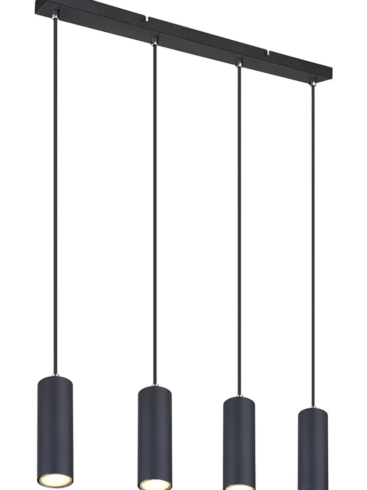 Globo lighting Decken- & Hängeleuchten<Hängeleuchte "Robby" in Schwarz - (L)65 x (B)6 x (H)120 cm