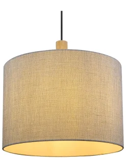 Globo lighting Decken- & Hängeleuchten<Hängeleuchte "Roger" in Grau - (H)120 x Ø 40 cm