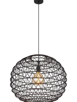 Globo lighting Decken- & Hängeleuchten<Hängeleuchte "Senni" in Schwarz - (H)120 x Ø 59 cm