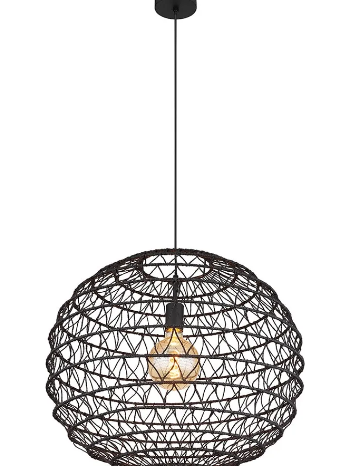 Globo lighting Decken- & Hängeleuchten<Hängeleuchte "Senni" in Schwarz - (H)120 x Ø 59 cm