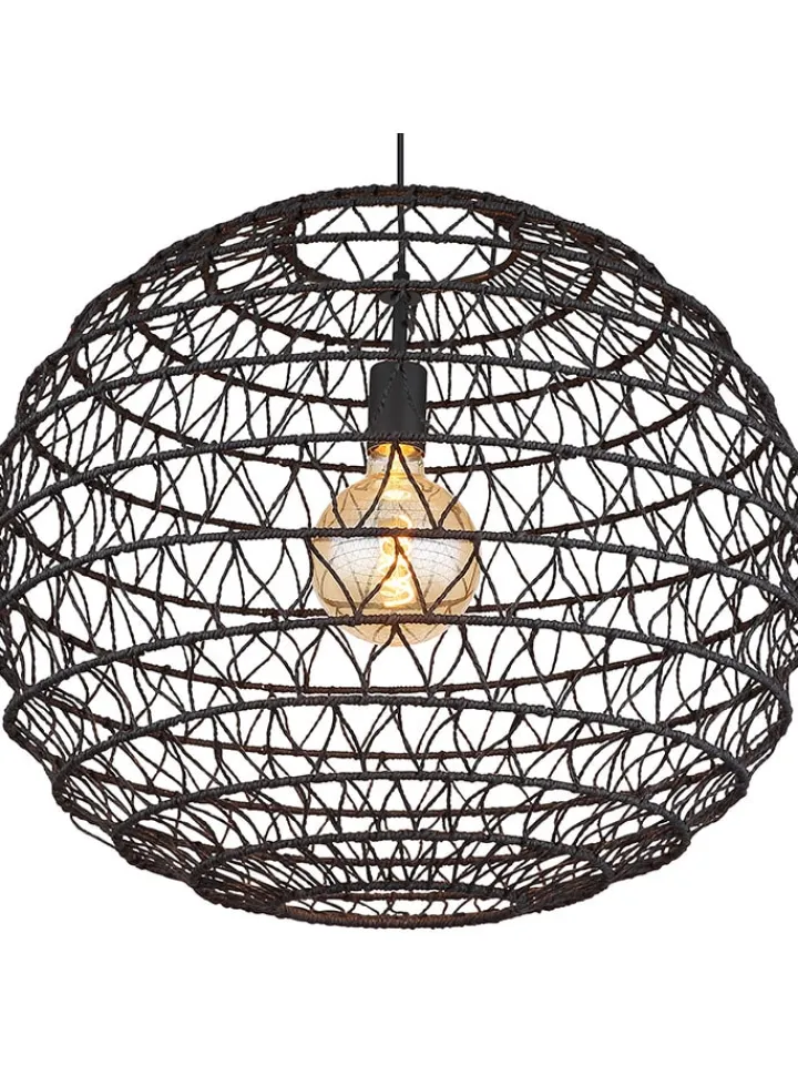 Globo lighting Decken- & Hängeleuchten<Hängeleuchte "Senni" in Schwarz - (H)120 x Ø 59 cm