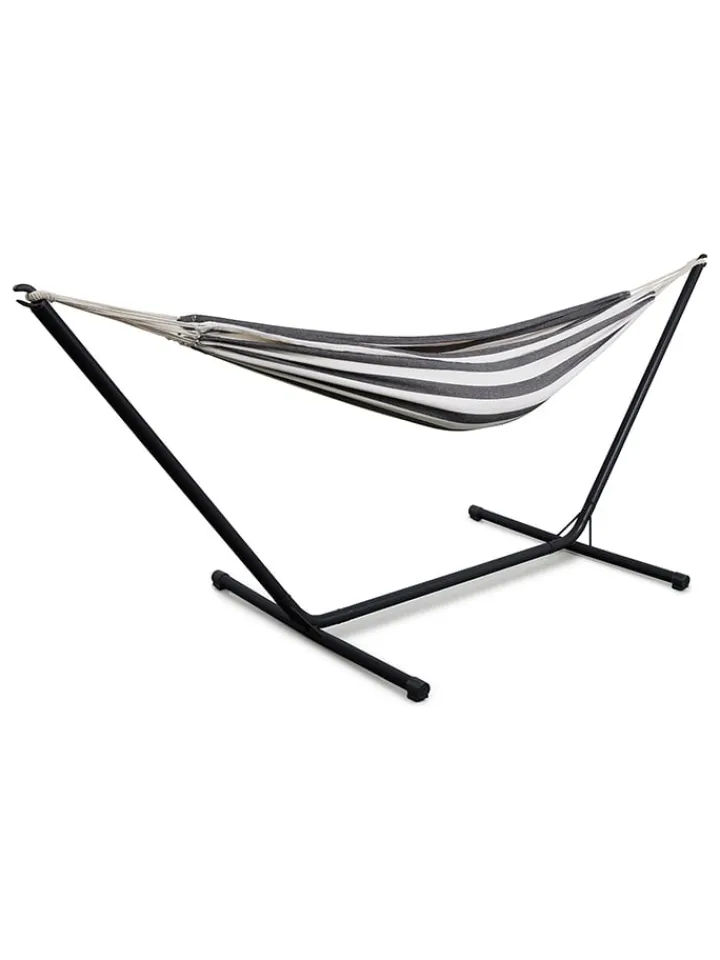 Lifa Living Gartenmöbel<Hängematte in Schwarz/ Weiß - (B)290 x (H)100 x (T)100 cm
