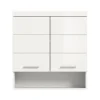 xonox.home Badmöbel<Hängeschrank in weiß/weiß hochglanz - (B) 74 x (H) 79 x (T) 24