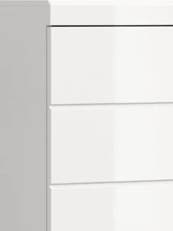 xonox.home Badmöbel<Hängeschrank in weiß/weiß hochglanz - (B) 74 x (H) 79 x (T) 24